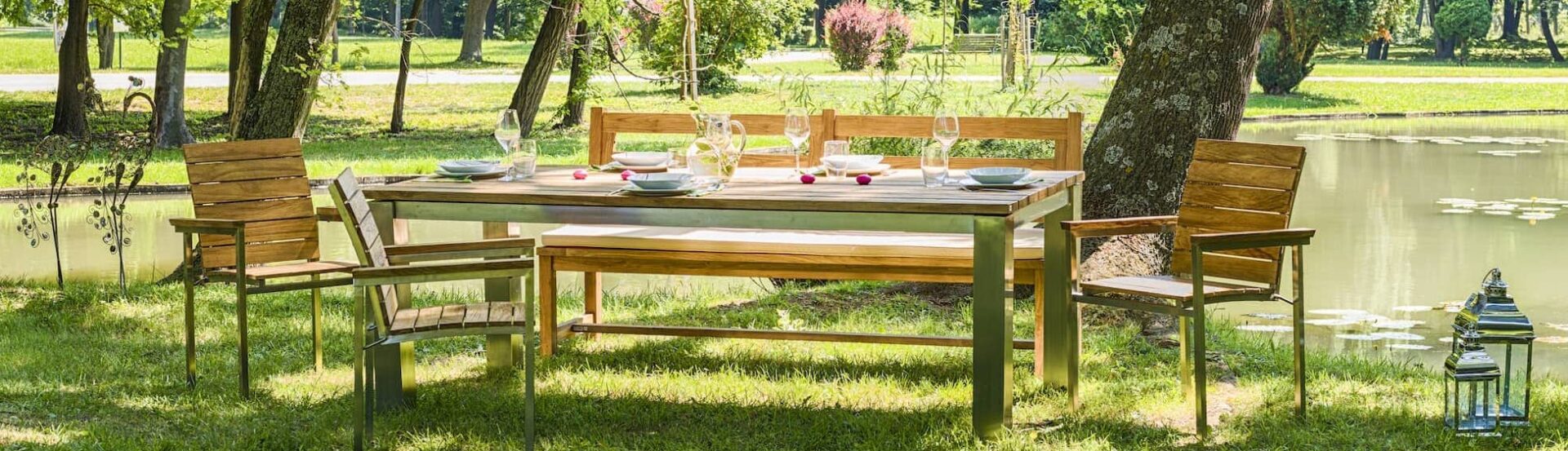 Teak-Recycling Essgruppen bei Teak-It